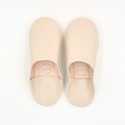 Bohemia Moroccan babouche slippers in chalk