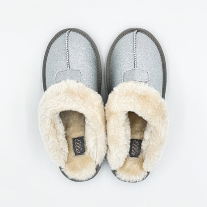 Ella silver sparkle slippers