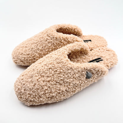 Pretty You Carla shearling slippers in cream