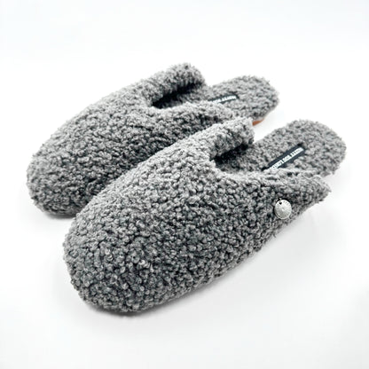 Pretty You Carla shearling slippers in charcoal