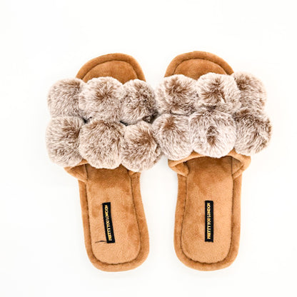 Pretty You Dolly caramel slippers